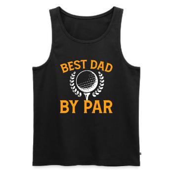 Bester Vater Von Par - Golf - Männer Premium Bio Tank Top - Schwarz - Vorne - AI Model Male 178 light (178cm)
