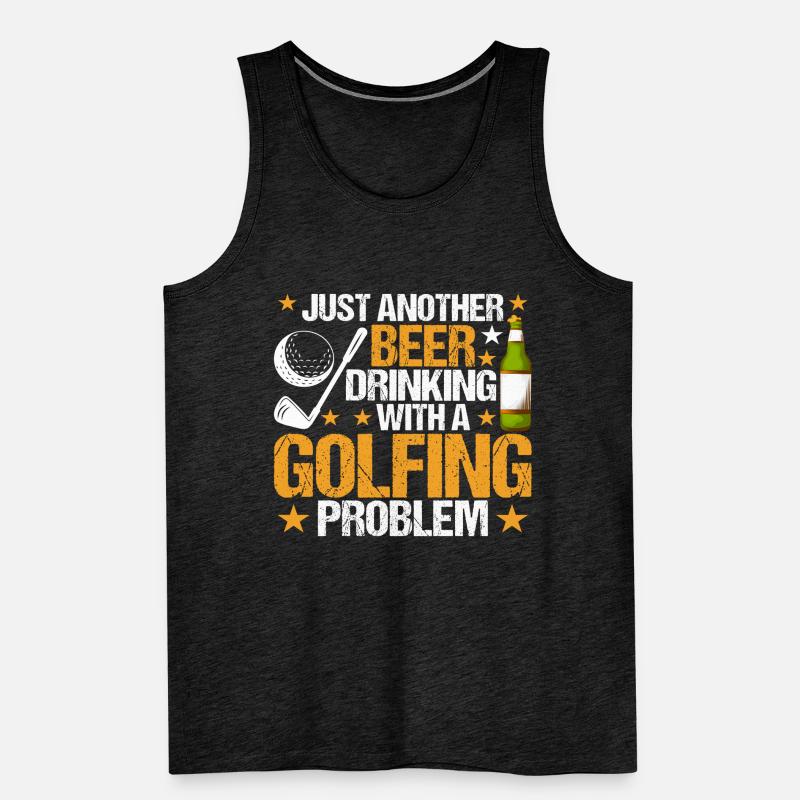 Nur Ein Weiteres Bier Trinken Mit Golfproblemen Männer Premium Bio Tank Top
