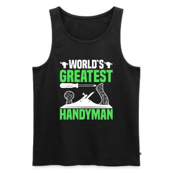 Le plus grand artisan du monde - artisans - Débardeur bio Premium Homme - noir - Devant - Michal (187cm)