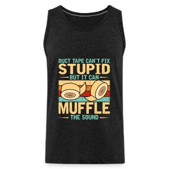 Funny saying for do-it-yourselfers - Men's Premium Organic Tank Top - charcoal grey - Front - Alexander (188cm)