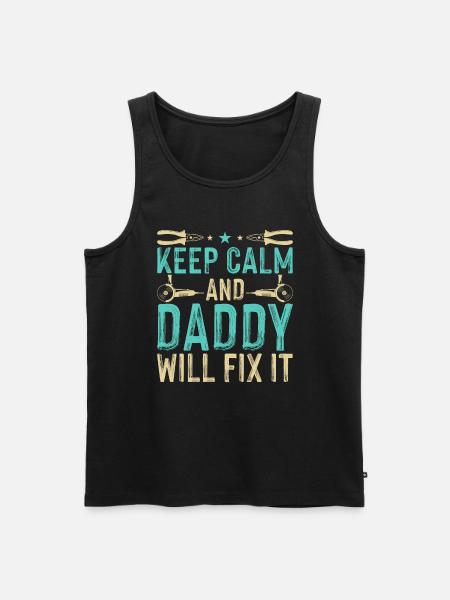 Daddy Will Fix It - DIY - Men's Premium Organic Tank Top - black