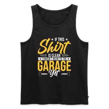 Wenn Dieses Hemd Sauber Ist, War Ich Noch Nicht - Männer Premium Bio Tank Top - Schwarz - Vorne - AI Model Male 178 light (178cm)