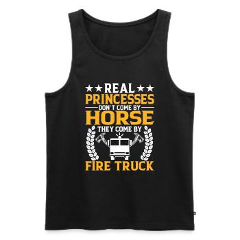Echte Prinzessinnen Kommen Nicht Mit Einem Pferd - Männer Premium Bio Tank Top - Schwarz - Vorne - AI Model Male 178 light (178cm)