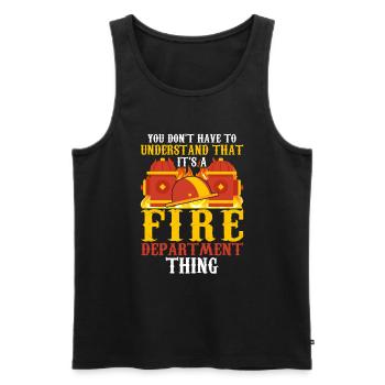 Vous n’avez pas à comprendre cela - Firefighter - Débardeur bio Premium Homme - noir - Devant - AI Model Male 178 light (178cm)