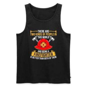 Es Gibt Zwei Arten Von Menschen Auf Dieser Welt - Männer Premium Bio Tank Top - Schwarz - Vorne - AI Model Male 178 light (178cm)