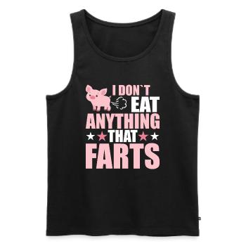 Ich Esse Nichts Was Furzt - Lustig Vegan - Männer Premium Bio Tank Top - Schwarz - Vorne - AI Model Male 178 light (178cm)