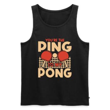 Du Bist Das Ping To My Pong - Tischtennis - Männer Premium Bio Tank Top - Schwarz - Vorne - Michal (187cm)