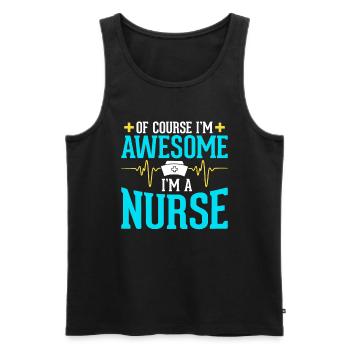 Ich Bin Fantastisch Ich Bin Eine Krankenschwester - Männer Premium Bio Tank Top - Schwarz - Vorne - Michal (187cm)