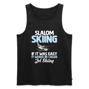 Slalom water skiing if it were easy - Men's Premium Organic Tank Top - black - Front - Michal (187cm)