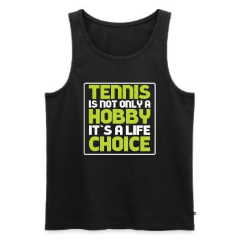 Le tennis n’est pas seulement un passe-temps, mais un - Débardeur bio Premium Homme - noir - Devant - Michal (187cm)