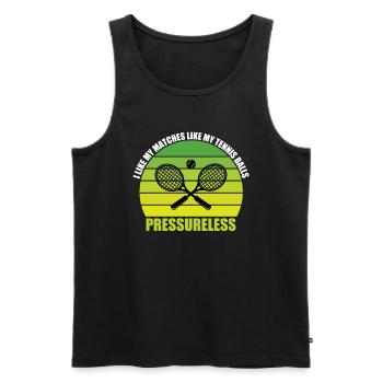 I like my matches like my tennis balls - Men's Premium Organic Tank Top - black - Front - Michal (187cm)