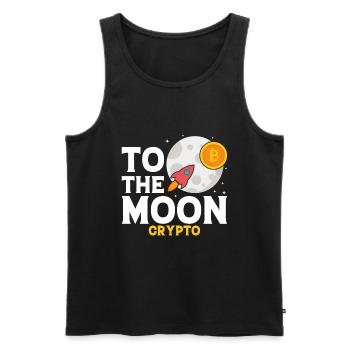 Vers la Lune - Crypto - Débardeur bio Premium Homme - noir - Devant - Michal (187cm)