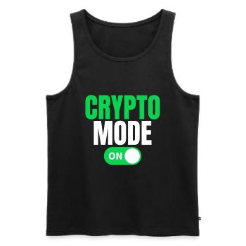 Krypto Modus Ein - Männer Premium Bio Tank Top - Schwarz - Vorne - Michal (187cm)