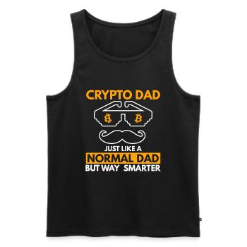 Crypto Dad Like a Normal Daddy but Much Cooler - Men's Premium Organic Tank Top - black - Front - AI Model Male 178 light (178cm)