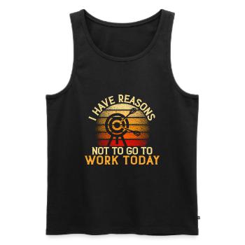 Ich Habe Gründe Heute Nicht Zur Arbeit Zu Gehen - Männer Premium Bio Tank Top - Schwarz - Vorne - Michal (187cm)