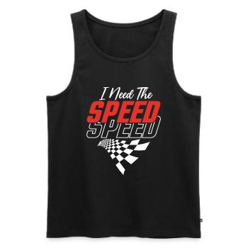 I need the speed - racing cars - Men's Premium Organic Tank Top - black - Front - Michal (187cm)