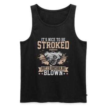It's nice to be stroked - car - Men's Premium Organic Tank Top - black - Front - AI Model Male 178 light (178cm)