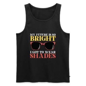 My future is so bright that I wear sunglasses - Men's Premium Organic Tank Top - black - Front - AI Model Male 178 light (178cm)
