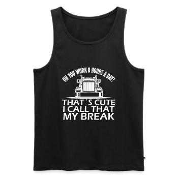 Ich Werde Nicht Still Sein - LKW Fahrer - Männer Premium Bio Tank Top - Schwarz - Vorne - Michal (187cm)
