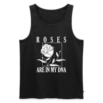 Rosen Sind In Meiner DNA - Florist - Männer Premium Bio Tank Top - Schwarz - Vorne - AI Model Male 178 light (178cm)