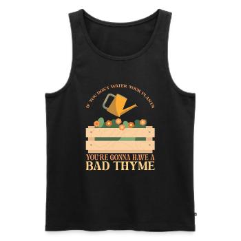 Wenn Sie Ihre Pflanzen Nicht Gießen - Männer Premium Bio Tank Top - Schwarz - Vorne - Michal (187cm)