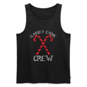 Candy Cane Crew - Weihnachten - Männer Premium Bio Tank Top - Schwarz - Vorne - AI Model Male 178 light (178cm)