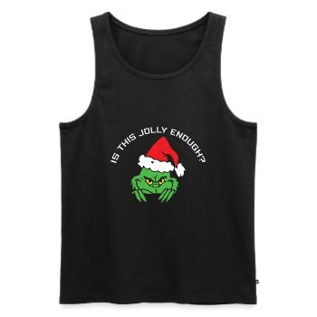 Ist Das Lustig Genug? - Lustige Weihnachten - Männer Premium Bio Tank Top - Schwarz - Vorne - AI Model Male 178 light (178cm)