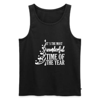 Es Ist Die Schönste Zeit Des Jahres - Männer Premium Bio Tank Top - Schwarz - Vorne - AI Model Male 178 light (178cm)