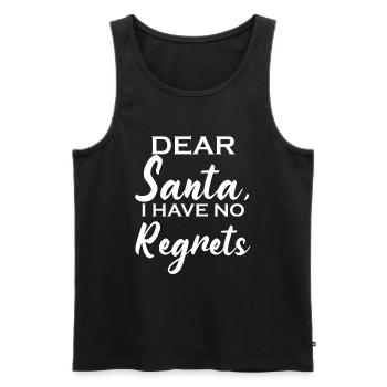 Lieber Weihnachtsmann Ich Habe Nichts Zu Bereuen - Männer Premium Bio Tank Top - Schwarz - Vorne - AI Model Male 178 light (178cm)