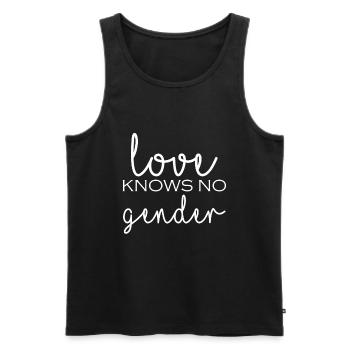 L’amour ne connaît pas de genre - Débardeur bio Premium Homme - noir - Devant - Michal (187cm)