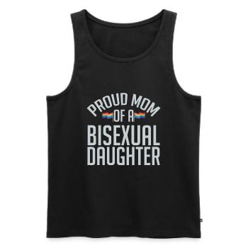 Stolze Mutter Einer Bisexuellen Tochter - Männer Premium Bio Tank Top - Schwarz - Vorne - Michal (187cm)