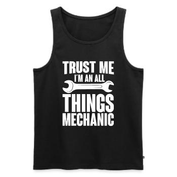 Trust me, I'm a mechanic - Men's Premium Organic Tank Top - black - Front - Michal (187cm)