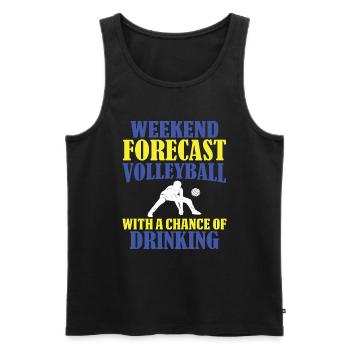 Weekend Prediction Volleyball with a Chance - Men's Premium Organic Tank Top - black - Front - AI Model Male 178 light (178cm)