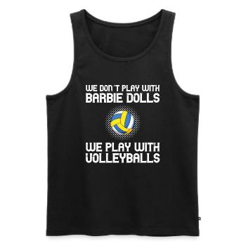 Cette fille aime Jésus et le volleyball - Débardeur bio Premium Homme - noir - Devant - Michal (187cm)