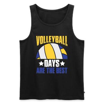 Les journées de volleyball sont les meilleures - Volleyball - Débardeur bio Premium Homme - noir - Devant - Michal (187cm)