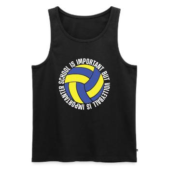 Warnung Volleyball Mama Wird Laut Schreien - Männer Premium Bio Tank Top - Schwarz - Vorne - Michal (187cm)