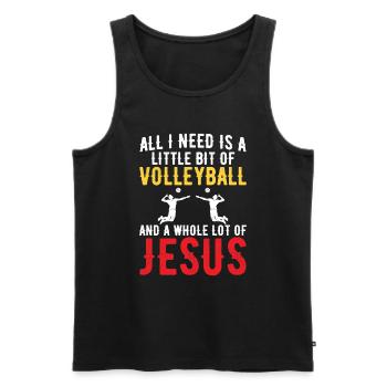 Tout ce dont j’ai besoin, c’est d’un peu de volleyball - Débardeur bio Premium Homme - noir - Devant - Michal (187cm)