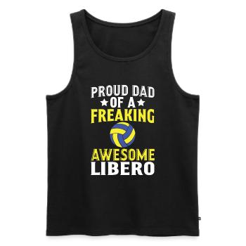 Fier papa d’un sacré bon libéro - Débardeur bio Premium Homme - noir - Devant - Michal (187cm)