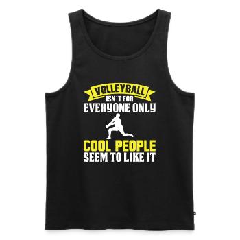 Get up and shine It's volleyball time - Men's Premium Organic Tank Top - black - Front - AI Model Male 178 light (178cm)