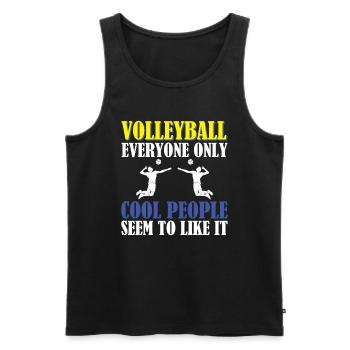 Les filles de volleyball font mieux volleyball - Débardeur bio Premium Homme - noir - Devant - Michal (187cm)