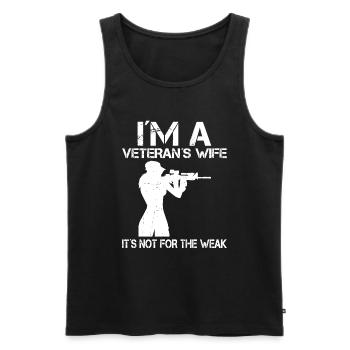 I'm the wife of a veteran - Men's Premium Organic Tank Top - black - Front - Michal (187cm)