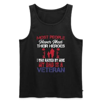 Most people never get to know their heroes - Men's Premium Organic Tank Top - black - Front - Michal (187cm)