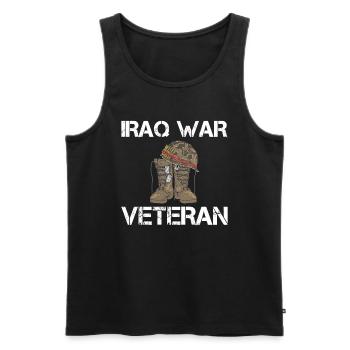 Iraq War Veteran - Men's Premium Organic Tank Top - black - Front - Michal (187cm)