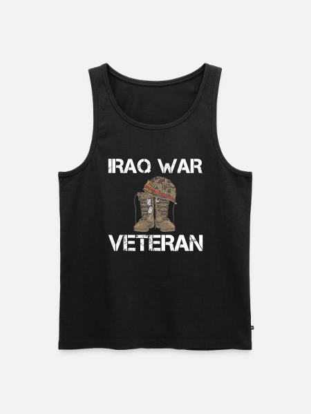 Irak Kriegsveteran - Männer Premium Bio Tank Top - Schwarz