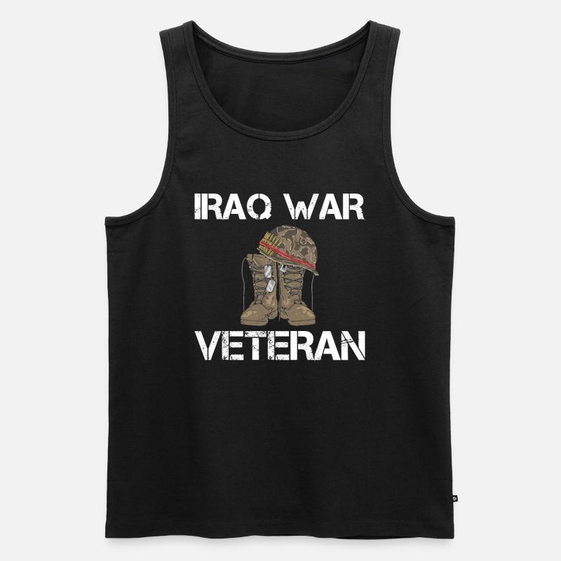 Irak Kriegsveteran - Männer Premium Bio Tank Top - Schwarz