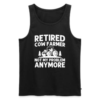 Retired cow breeders are no longer my problem - Men's Premium Organic Tank Top - black - Front - Michal (187cm)