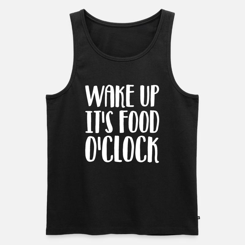 Aufwachen Es Ist Essenszeit - Männer Premium Bio Tank Top - Schwarz