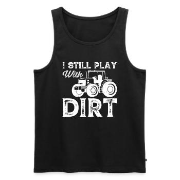 I'm still playing with dirt - Men's Premium Organic Tank Top - black - Front - AI Model Male 178 light (178cm)