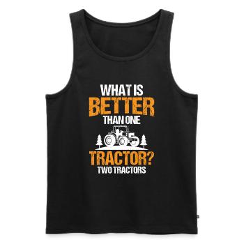 What's better than a tractor? Two tractors - Men's Premium Organic Tank Top - black - Front - Michal (187cm)