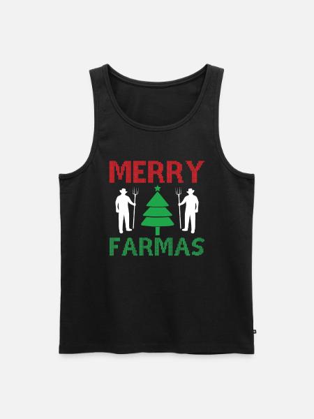 Merry Farmas - Men's Premium Organic Tank Top - black
